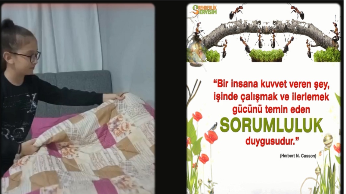 Öğrencilerimiz Evlerindeki Sorumluluklarını Videolar ile Anlattılar